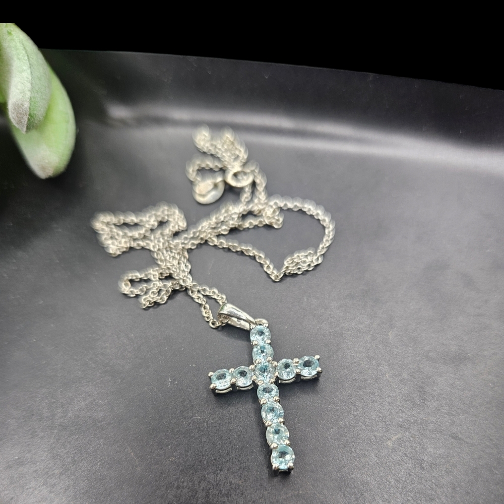 Topaz Cross Necklace